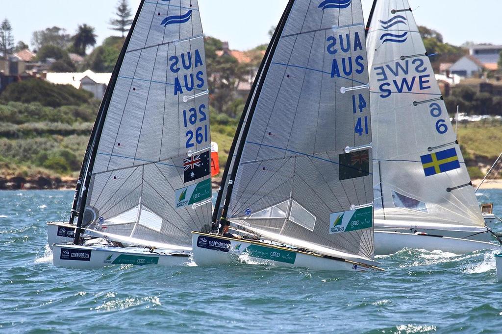 ISAF Sailing World Cup, Melbourne Day 1 - Finn start © Richard Gladwell www.photosport.co.nz